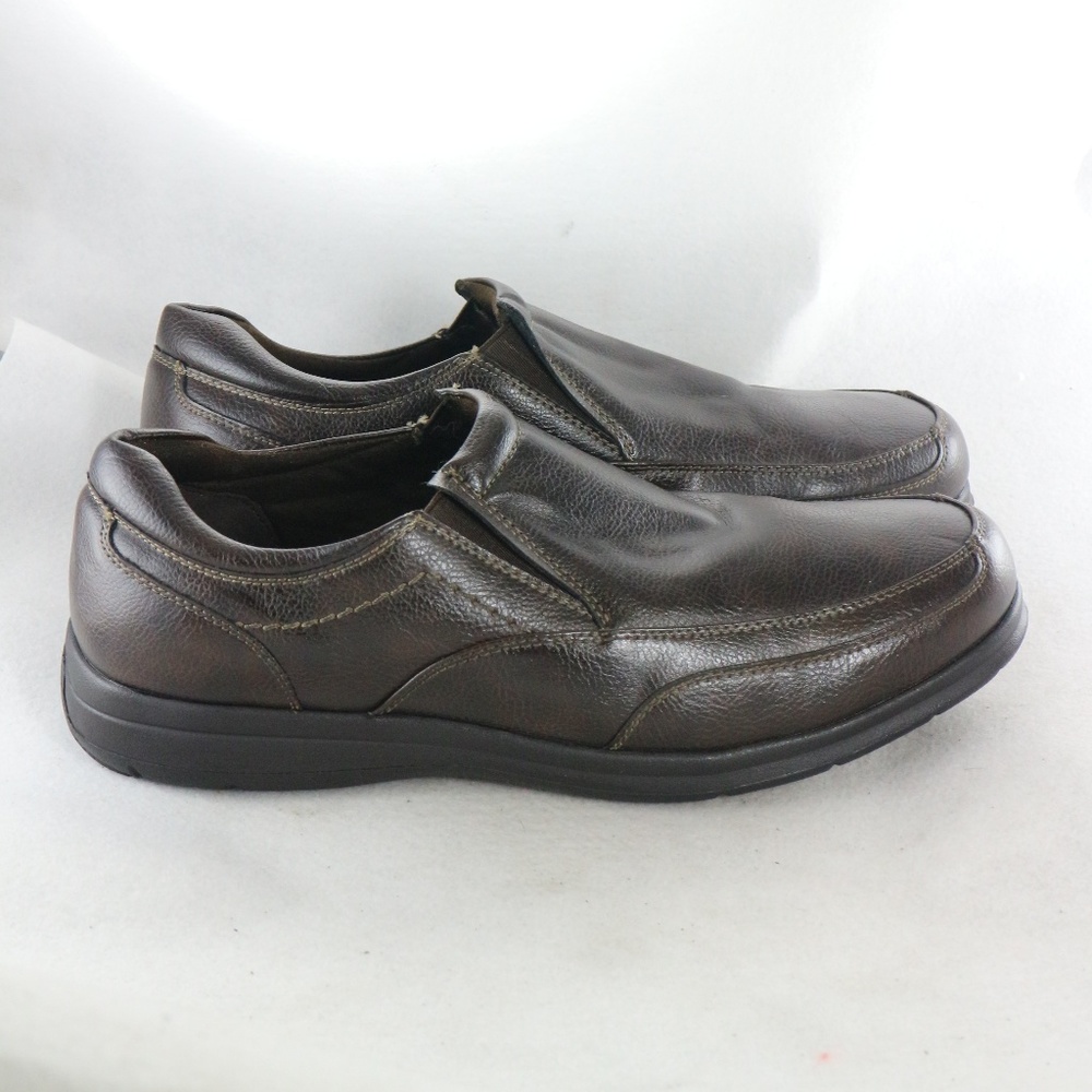 CROFT & BARROW Espresso Leather Slip On Loafers Sz 10 US Women - Picture 4 of 8